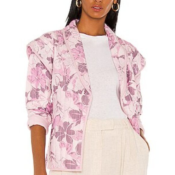 Tularosa Tate Quilted Jacket in Lyla Tropical Floral - Picture 1 of 6